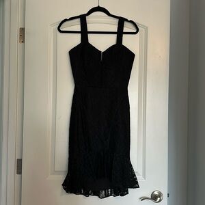 Wayf Black Lace Midi Dress - XS